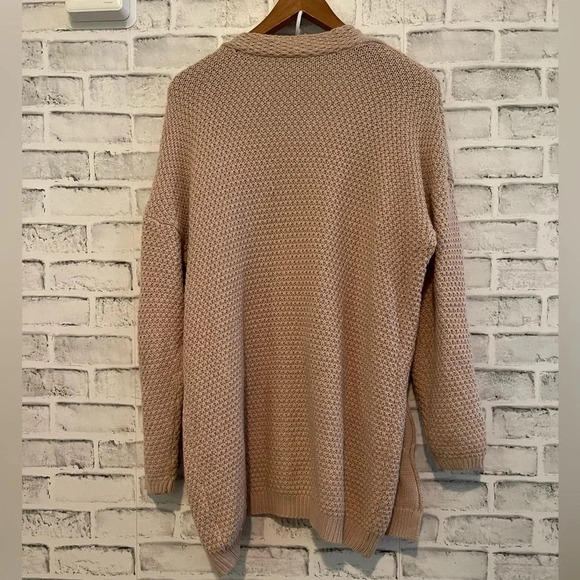Women’s tan colored oversized open front cardigan Small - Picture 2 of 4